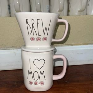 NWT Rae Dunn “Brew/Mom” Coffee Drip & Mug
Set